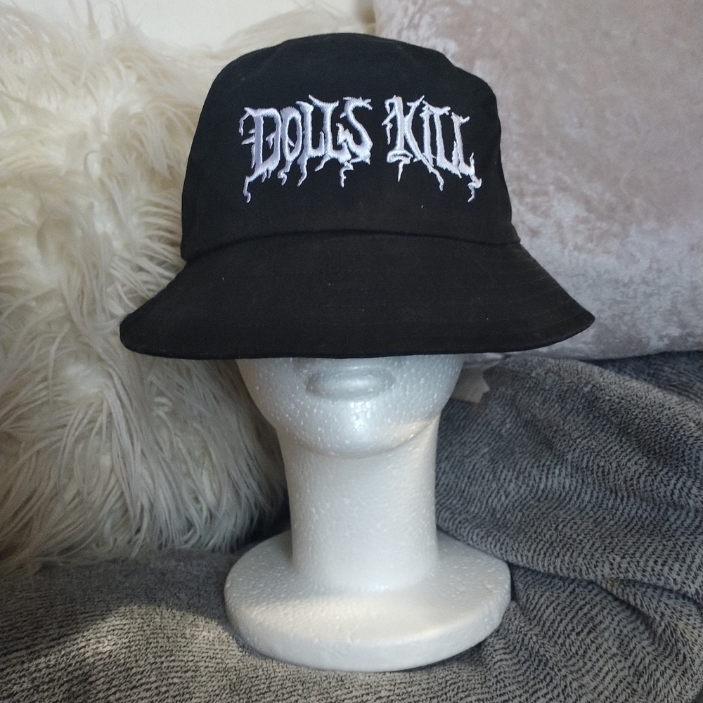 Dolls Kill Black Bucket Hat